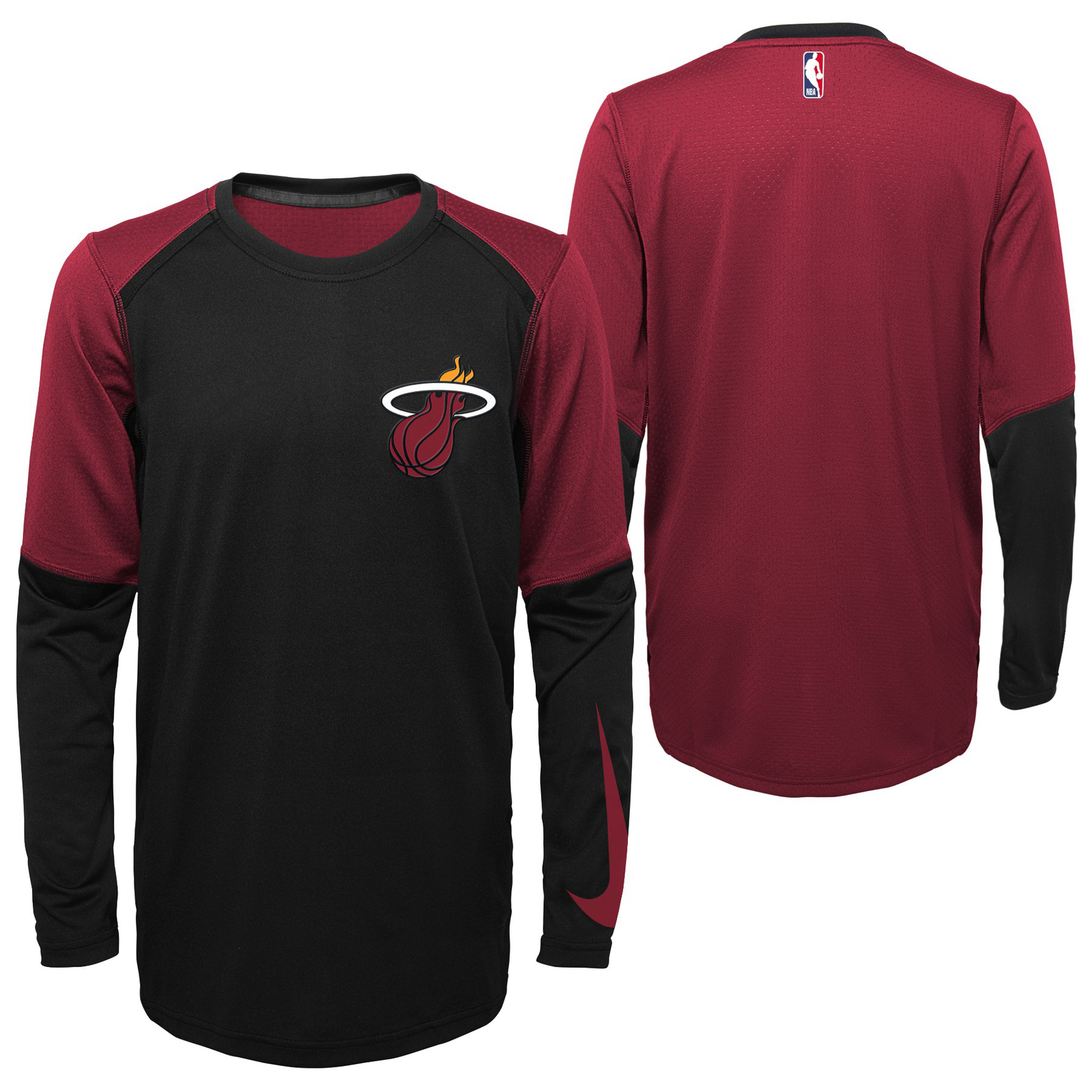 Футболка Nike NBA Youth Boys Miami Heat Dry Top с длинным рукавом