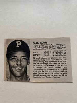 Roy Face & Larry Jackson 1958 Dell Magazine Oddball Panel Pirates Cardinals