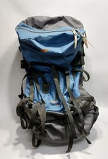Hi-Tec Tioga 80 Big Hiking Backpack Camping Outdoor Large Blue Frame