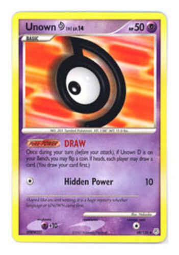 Pokemon 1x Unown D - 68/130 - Uncommon Lightly Played Diamond and Pearl