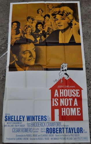 A House Is Not a Home 1964 ORIGINAL 41X81 3-SHT MOVIE POSTER SHELLEY WINTERS
