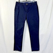 Tommy Hilfiger Pants Womens Sz 8 Navy Flat Front Straight Leg Stretch Chinos