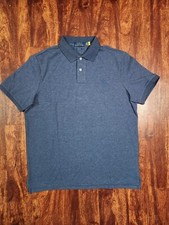 Polo Ralph Lauren Men's Polo Shirt Sz M Navy Blue Collared Logo Short Sleeve