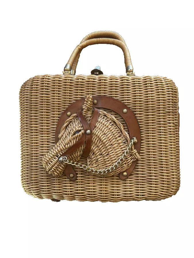 Wicker purse best sale