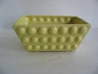 Vtg Yellow Chartreuse MCM bubble planter Royal Copley? Rectangle 7 1/4" x 5" x 3