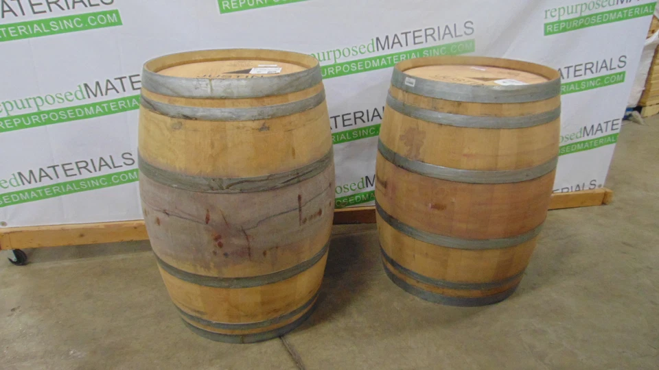 Wooden Wine Barrel - IA - Planters, Furniture,  Tables, Wedding Decorations  - Image 2 of 4