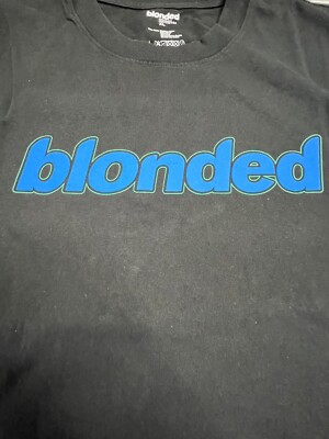 Frank Ocean Blonded Logo T-Shirt Black Blue X-Large Brand New | eBay