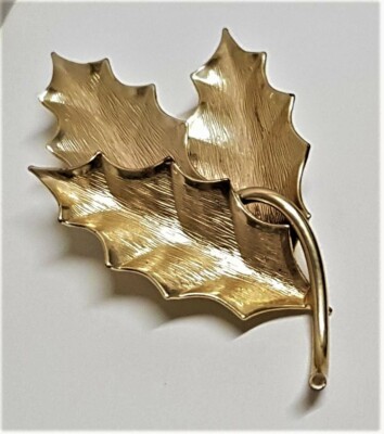 Applique feuilles en métal doré - Brocante et Déco Chic