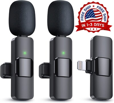 Mini Micrófono inalámbrico Lavalier Audio Video grabación Para Android iPhone US