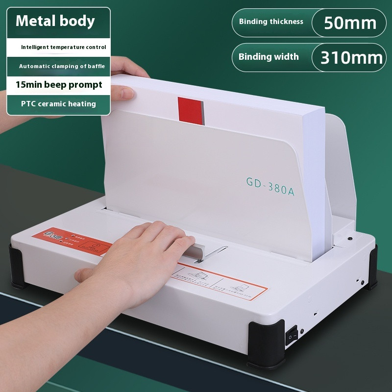 220V GD380 Automatic Hot Melt Binding Machine A3 A4 A5 Book Envelope Binder New