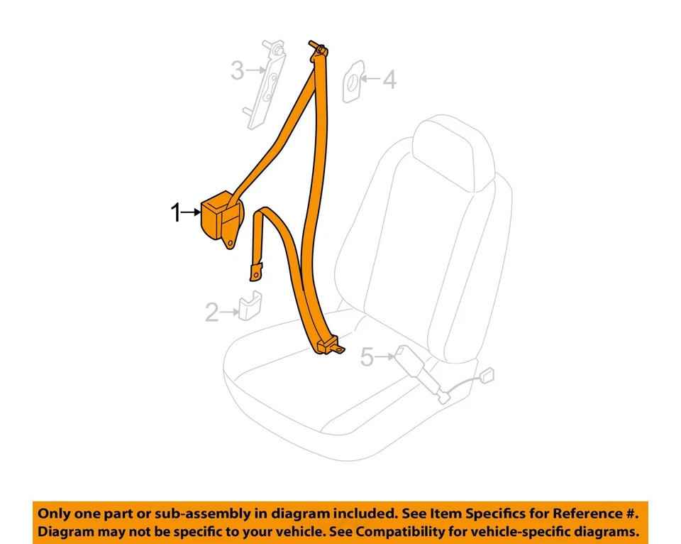 Used Front Right Seat Belt Front fits: 2012 Nissan Maxima bucket passenger retra Foto 3 de 4