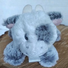 Cow Paci Holder Gray And White Raz-Buddy Soft Cow Animal Pacifier Holder