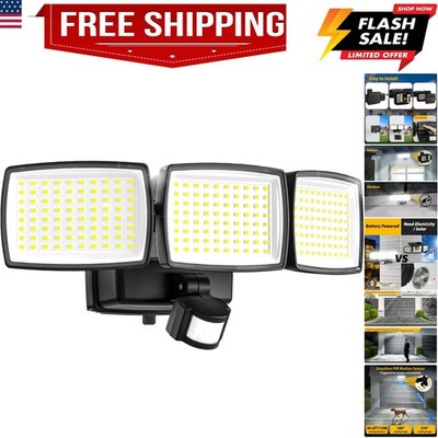 Battery Powered Motion Sensor Outdoor Lights, 1500LM s  Waterproof Security L...