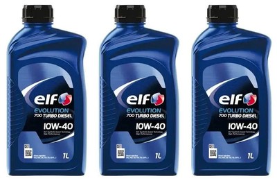 3l ELF Evolution 700 TURBO Diesel 10W-40 Motoröl A3/B4 SN/CF VW 501.01, 505.00