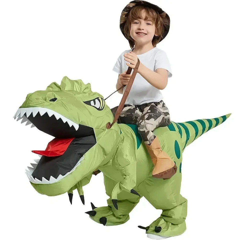 Inflatable Costume Riding Dinosaur Cosplay Kids Fancy Dress Theme Party - Image 2 of 4