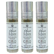 Silver Al Rehab (3-Pack) Roll On 6mL Each Perfume Oil Concentrated