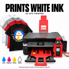 BCH A4 DTF Printer White Ink  RIP Epson EcoTank Conversion T-Shirt Bundle