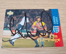 Genuine Hand Signed Andy Cole England Upper Deck On The Edge 1998 Card