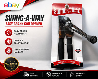 Swing A-Way Away EASY CRANK Can Opener Heavy Duty Large Grip NEW