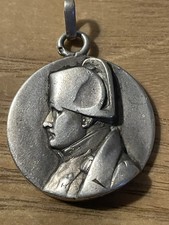 Belle Médaille Pendentif  Argent Profil Napoléon 1er Aigle impérial