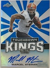 2018 Leaf Metal Draft - Touchdown Kings Marcell Ateman #TK-MA2 Blue /35 (AU, RC)