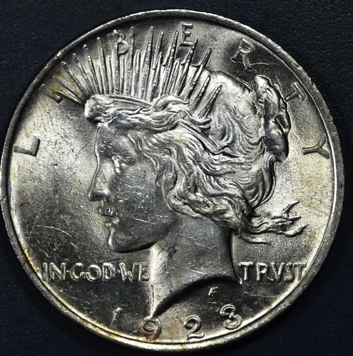 1923 $1 PEACE SILVER DOLLAR KM# 150 Grade:  Choice BU A6046