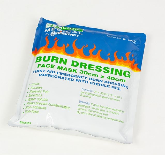 Beeswift Medical Emergency Face Mask Burn Gel Dressing