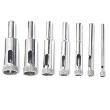 Diamond Drill Bits for Glass, 7 PCS Diamond Hole Saw Kit, Glass Drill Bit for...