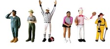 Lakeshore Learning Block People Lot of 6 Soldier Firefighter Ref Tennis  FLAW