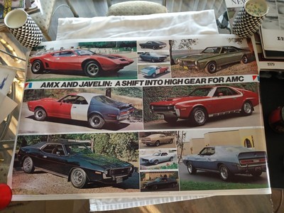Rare 1981 Automobile Quarterly Poster AMX AMC JAVELIN 37 x 25 NOS