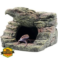 Reptile Basking Platform Hide Cave Small Type-D Gecko Snake Lizard