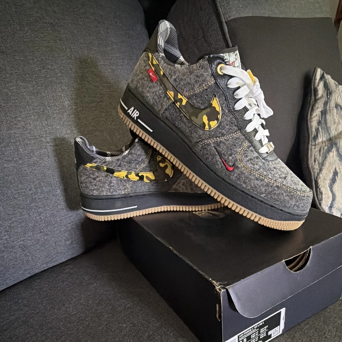 Nike Air Force 1 '07 Low Black Denim for Sale | Authenticity