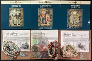 3xBead & Xstitch KIT: MILL HILL Nationl Park Santa: Yellowstone Canyon more RQ29