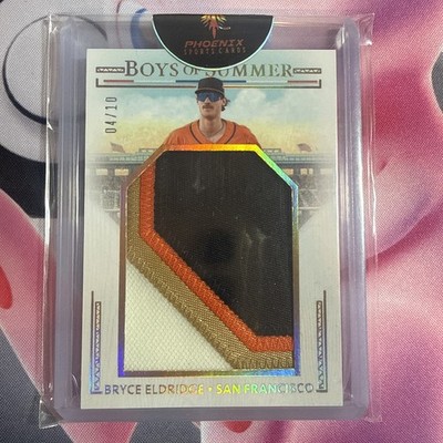 2024 Boys Of Summer Bryce Eldridge #JPM-BE Jumbo Gold Holo Multi Color Patch /10