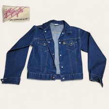 Vtg 80s Levi's "Just for Girls" Orange Tab Denim Jacket Youth L USA Made