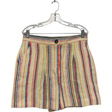 Boden Womens Short UK 12 US 8 Neon Multicolor Textured Embroidered R0264 NWT