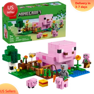 LEGO Minecraft The Baby Pig House Toy Figures and Building Playset 21268