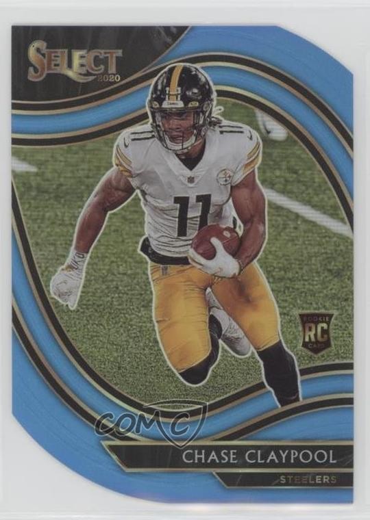2020 Panini Select Field Level Light Blue Prizm Die-Cut Chase Claypool #370 0pr4