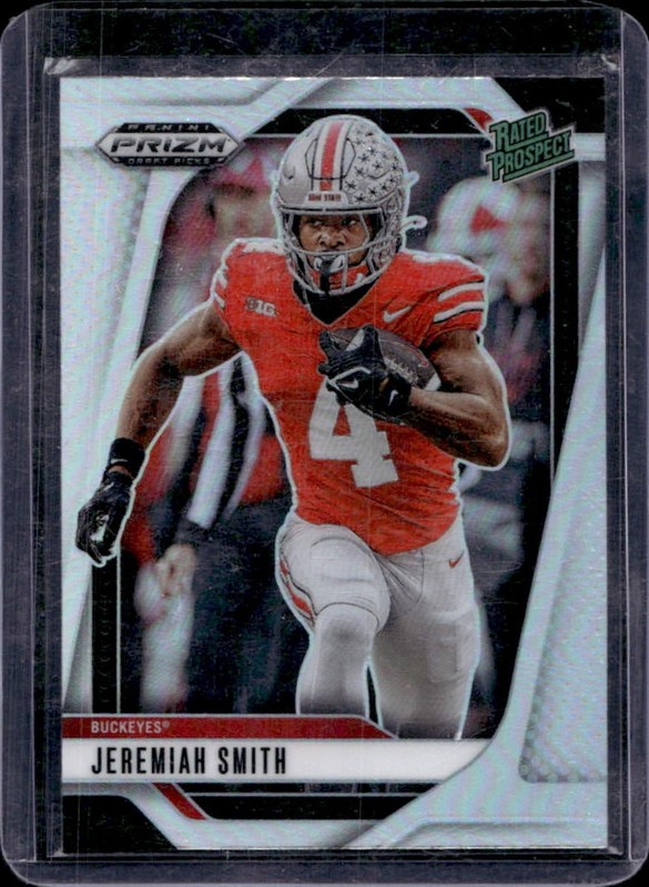2025 Panini Prizm Draft Picks Jeremiah Smith Silver Rated Prospect #160 Buckeyes