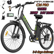 Bicicleta Eléctrica de Ciudad WITAMBIKE C26 PRO 26" E‐Bike 250W 36V20Ah 7 Velocidades