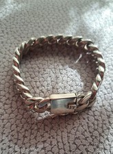 925 massives Sterlingsilber Panzerarmband Kas...