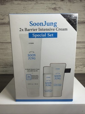 SoonJung 2x Barrier Intensive Cream Special Set Relief Toner, Foam Cleanser Set