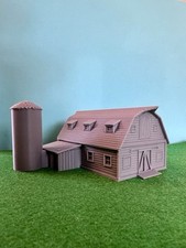 1:64 Barn and Silo Kit Model Railway scenery unpainted