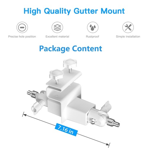 2 in 1 Security Camera Gutter Mount for eufyCam, Compatible with Wyze Solar P... - Picture 5 of 8