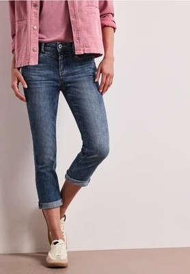 STREET ONE 380311 JANE Jeans Denim 7/8 Slim Leg Casual Fit L26 Capri bequem blau