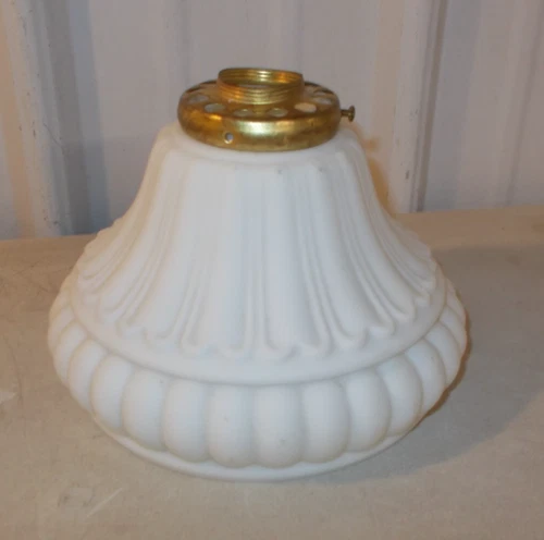 Vintage WHITE Milk Glass Flared  Lamp Shade Globe