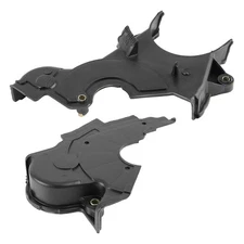 Timing Belt Cover Set Middle + Lower for For 1990-1991 Mazda Protege 1.8L L4