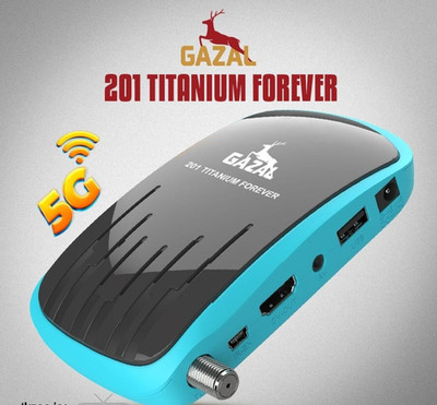 Gazal 201 Titanium Forever 5G Receiver Satellite TV Box 4K Full HD Wi-Fi H.265