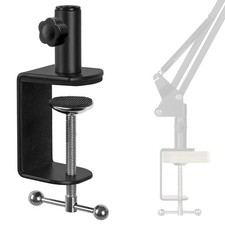 Heavy Duty Metal Table Mount Clamp Desk Mic Boom Arm Stand Adjustable C Clamp