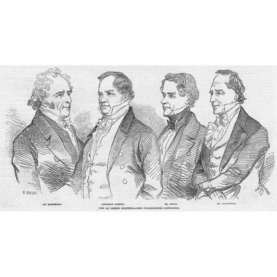 LONDON City Elections - Conservative Candidates - Antique Print 1847